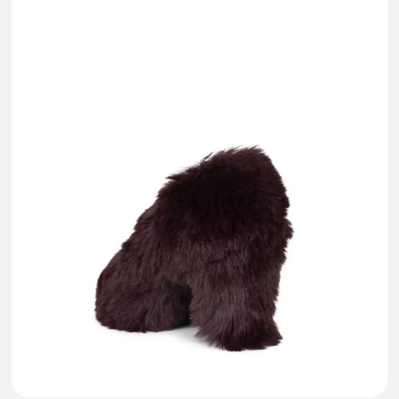 NWOB Jeffrey Campbell Fluffer Faux Fur Pointed Toe Pumps in Wine size 6 SOLD OUT - Picture 9 of 10